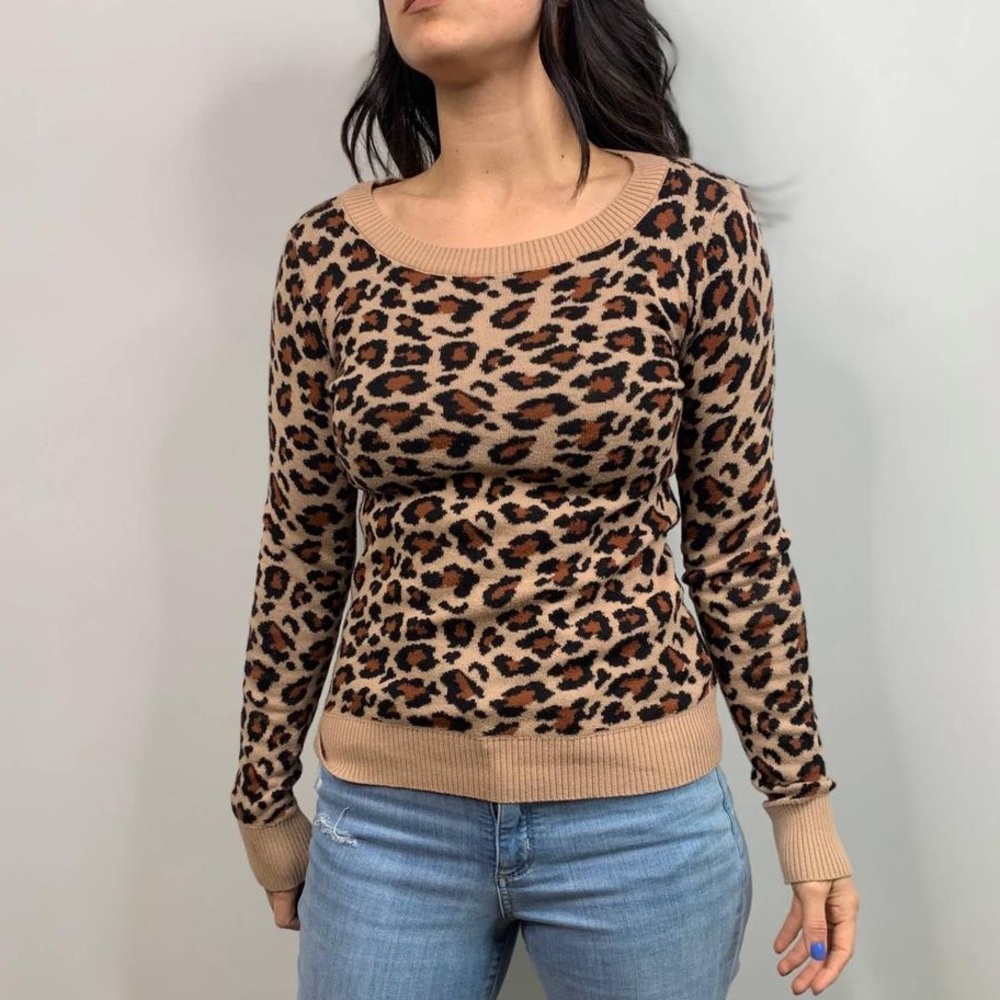 Express Leopard Sweater Size XL